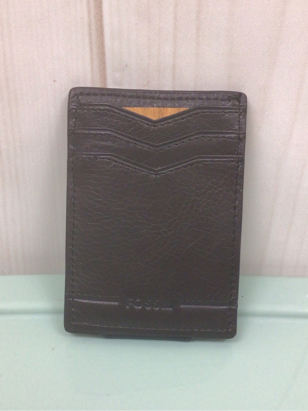 Fossil Brown Leather Slim Card Holder